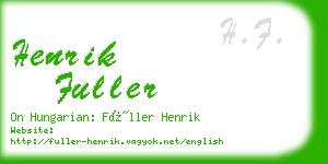 henrik fuller business card